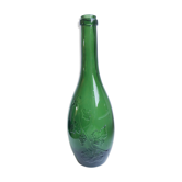 Bouteille en verre vert italien années 70