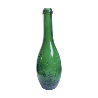 Italian green glass bottle 70s