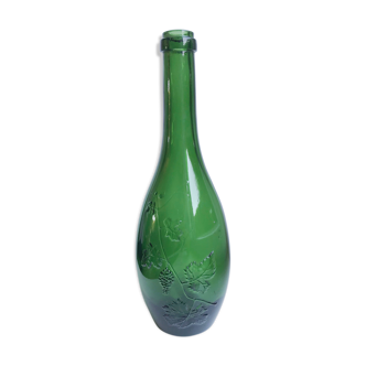 Bouteille en verre vert italien années 70