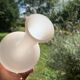 White opaline glass vase 1970