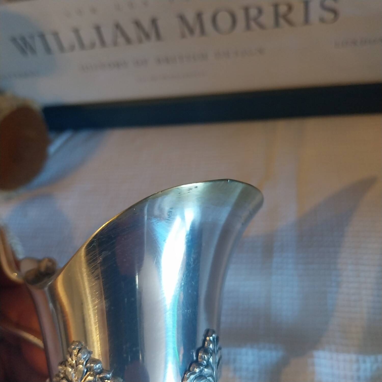 Old silver-plated milk jug