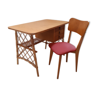 Rattan office by Louis Sognot