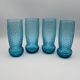 lot 4 glasses to orangeade vintage blues