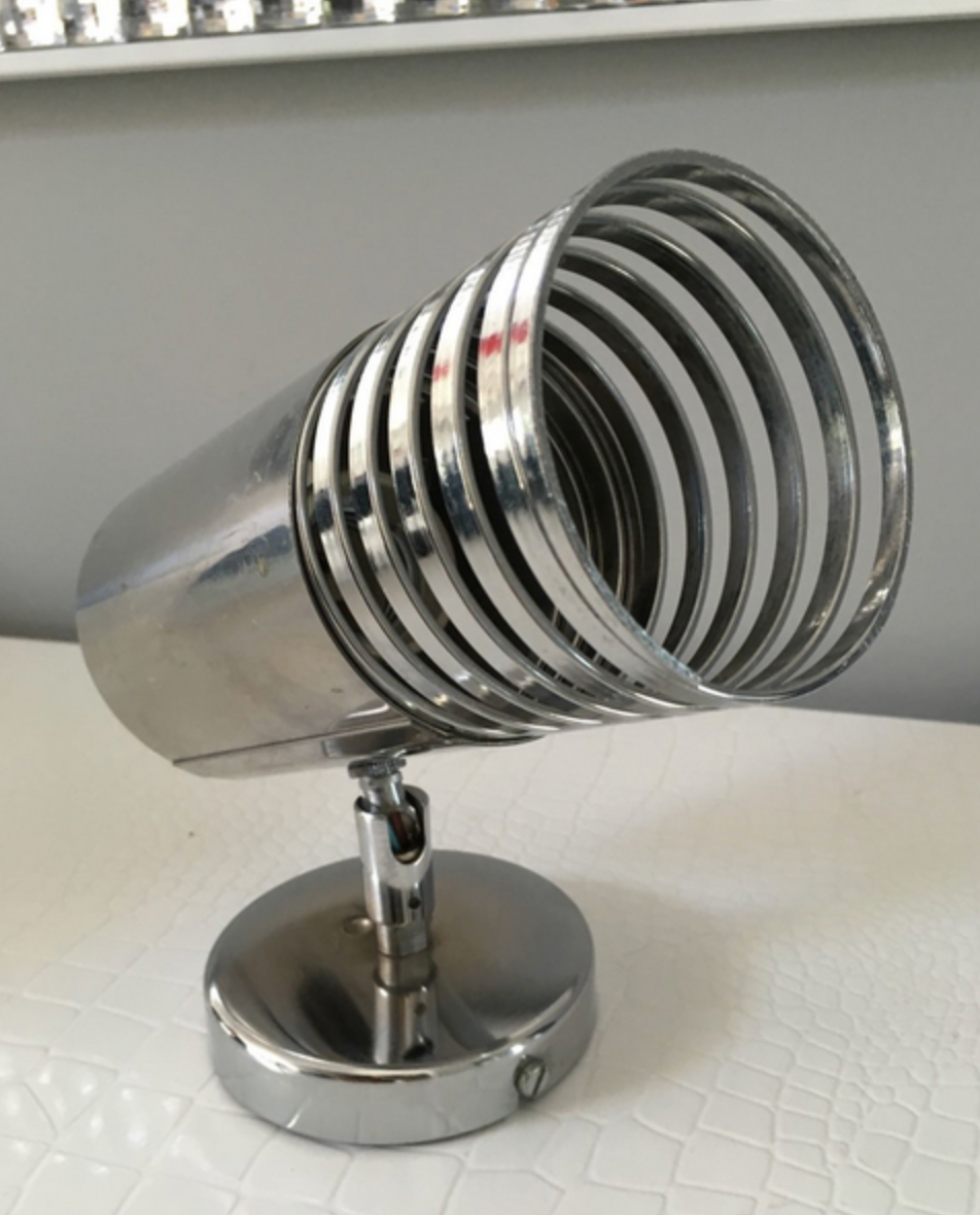 Wall light  in stainless steel, vintage design space age DLG Guzzini