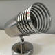 Wall light  in stainless steel, vintage design space age DLG Guzzini