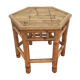 Hexagonal coffee table in bamboo and rattan