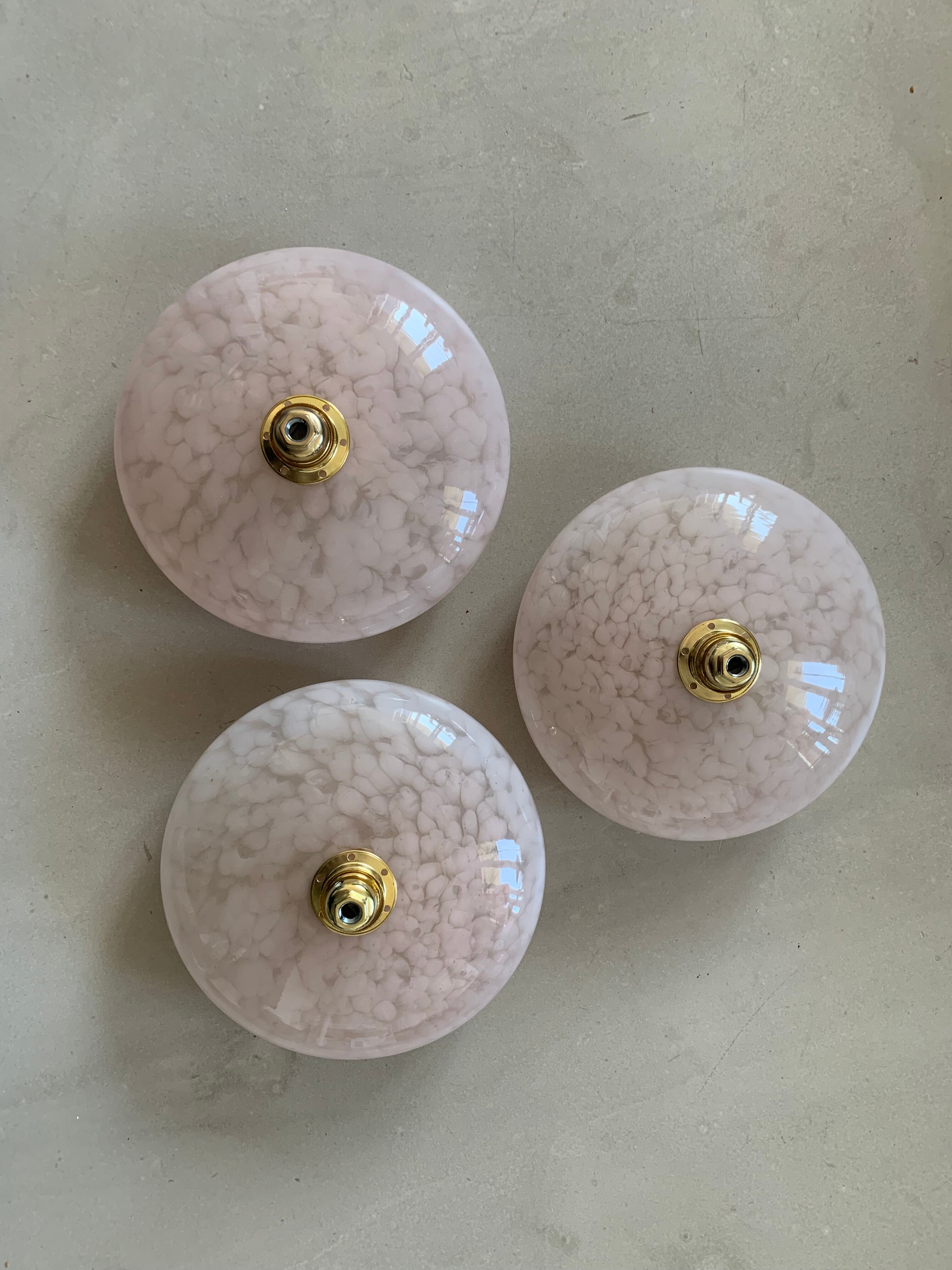 Pink Clichy glass pendant lamp