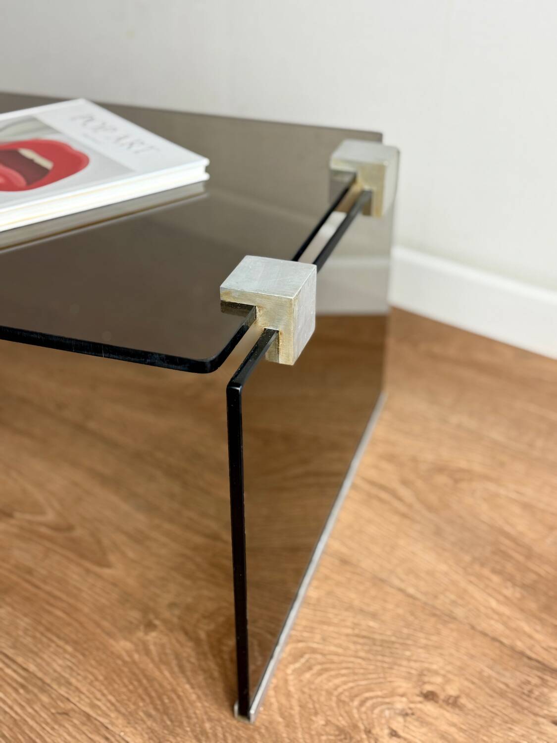 Glass coffee table from the 70s