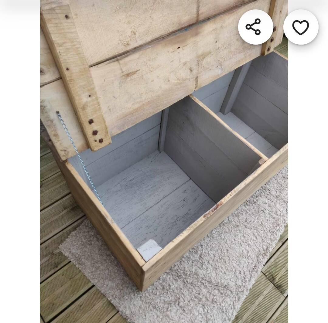 Restored solid poplar chest