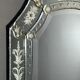 Venetian mirror engraved with floral decoration, 20th century