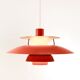 Vintage red PH5 lamp by Poul Henningsen for Louis Poulsen