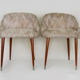Pair of chairs moumoute wooden compass legs year 60
