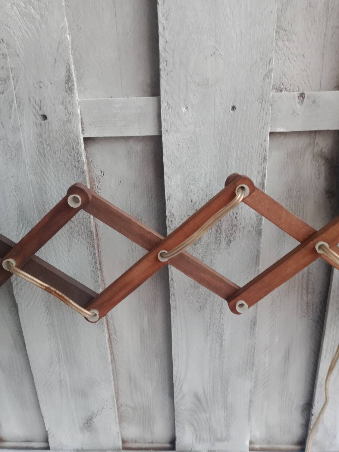 Zig zag wooden wall light from the 60s