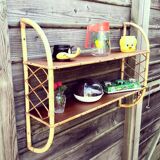 Rattan “arc” shelf
