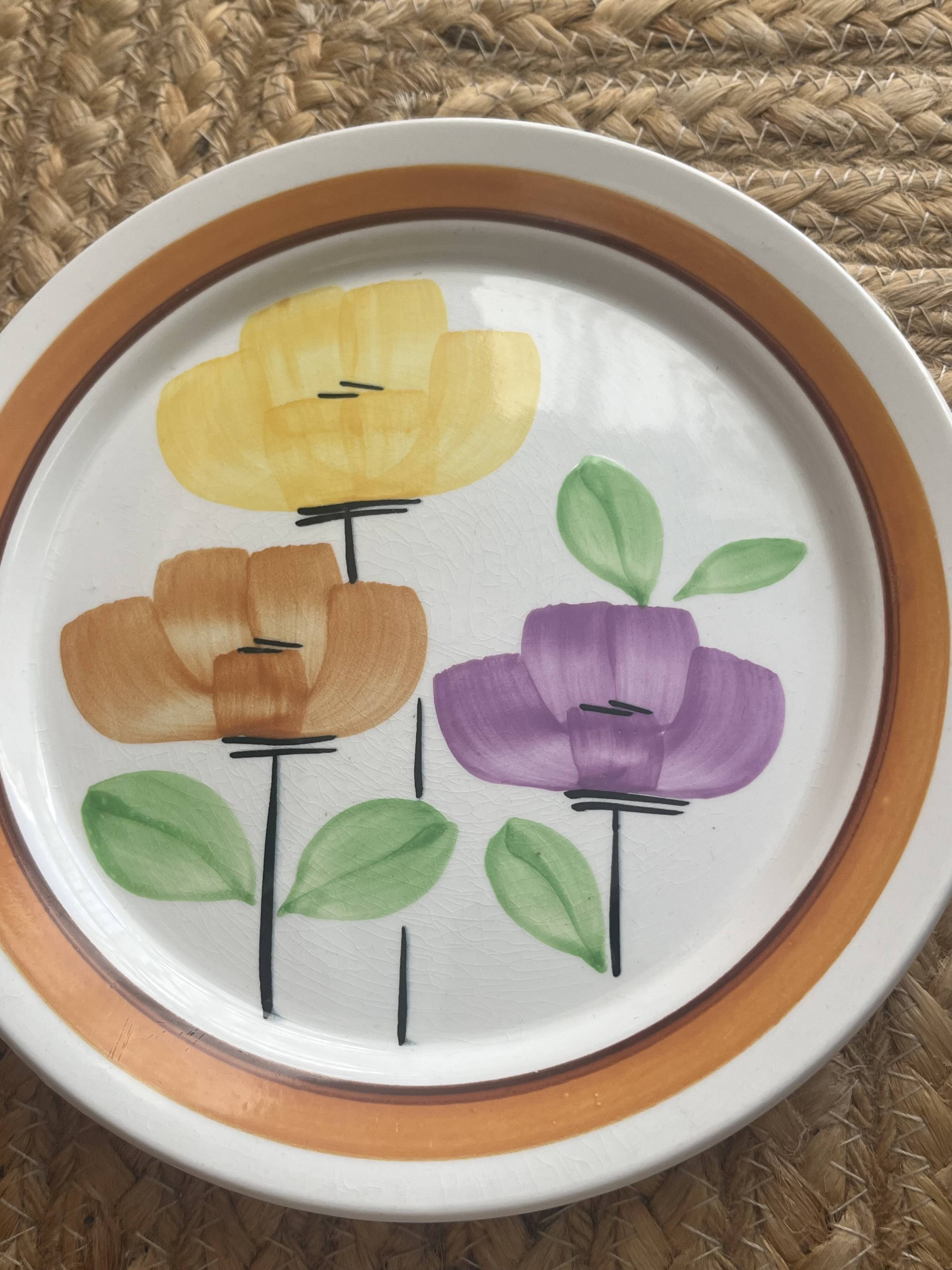 Set of 4 Vintage Salins and Sarreguemines plates