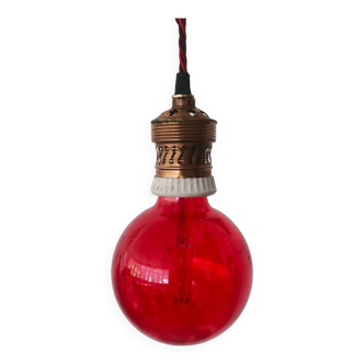 Douille d'ampoule antique en laiton, 1900