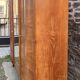 Art Deco wardrobe in flame walnut with central mirror – French elegance
