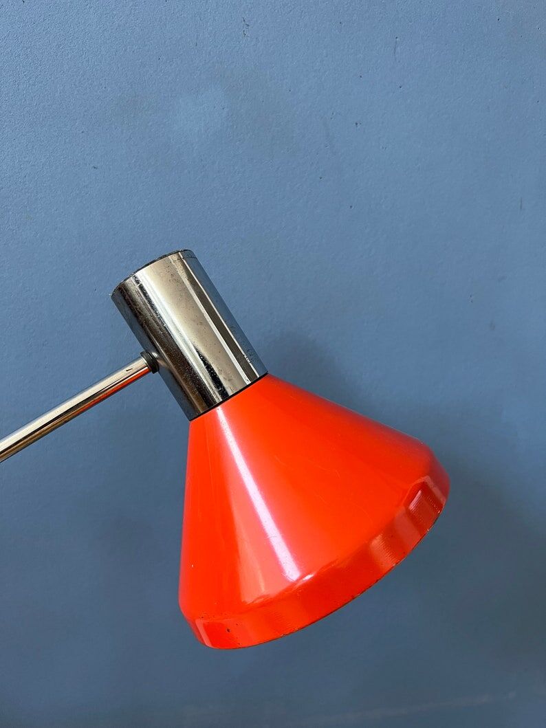 Mid-century red desk lamp