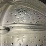 Fruit cup centerpiece in frosted glass and art nouveau art deco bronze signed Muller frères