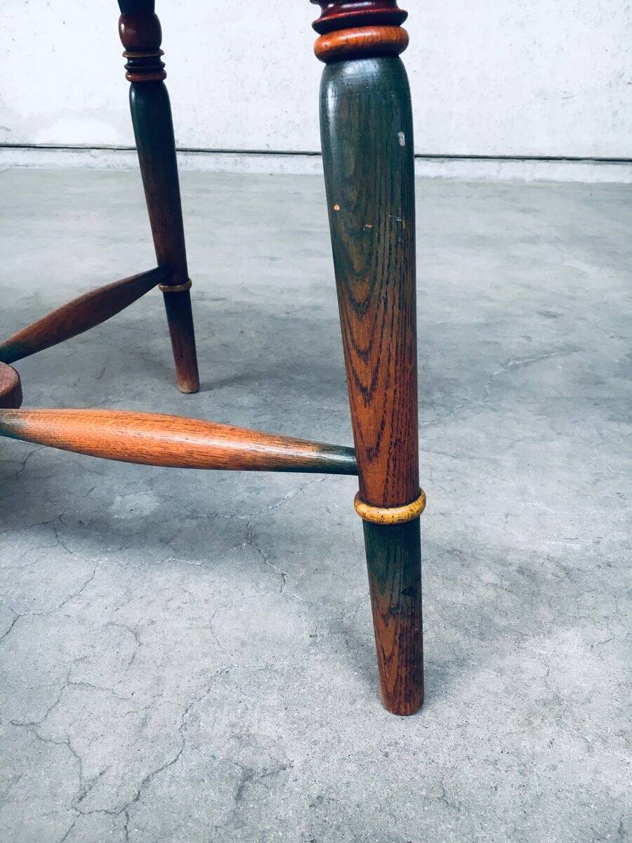 Amsterdam School Painted Side Table, Netherlands, 1920s