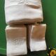 Set of 16 table napkins and an old floral damask tablecloth.