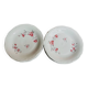 12 white plates with apple blossom motifs, Sologne porcelain