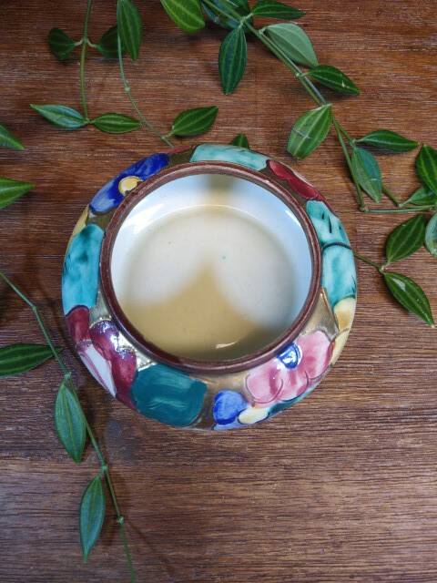 Coupelle en céramique vintage motifs fleuris