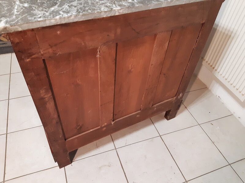 Small Empire dresser with columns detached in Mahogany late 19th century