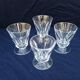4 vintage Harcourt style faceted water glasses