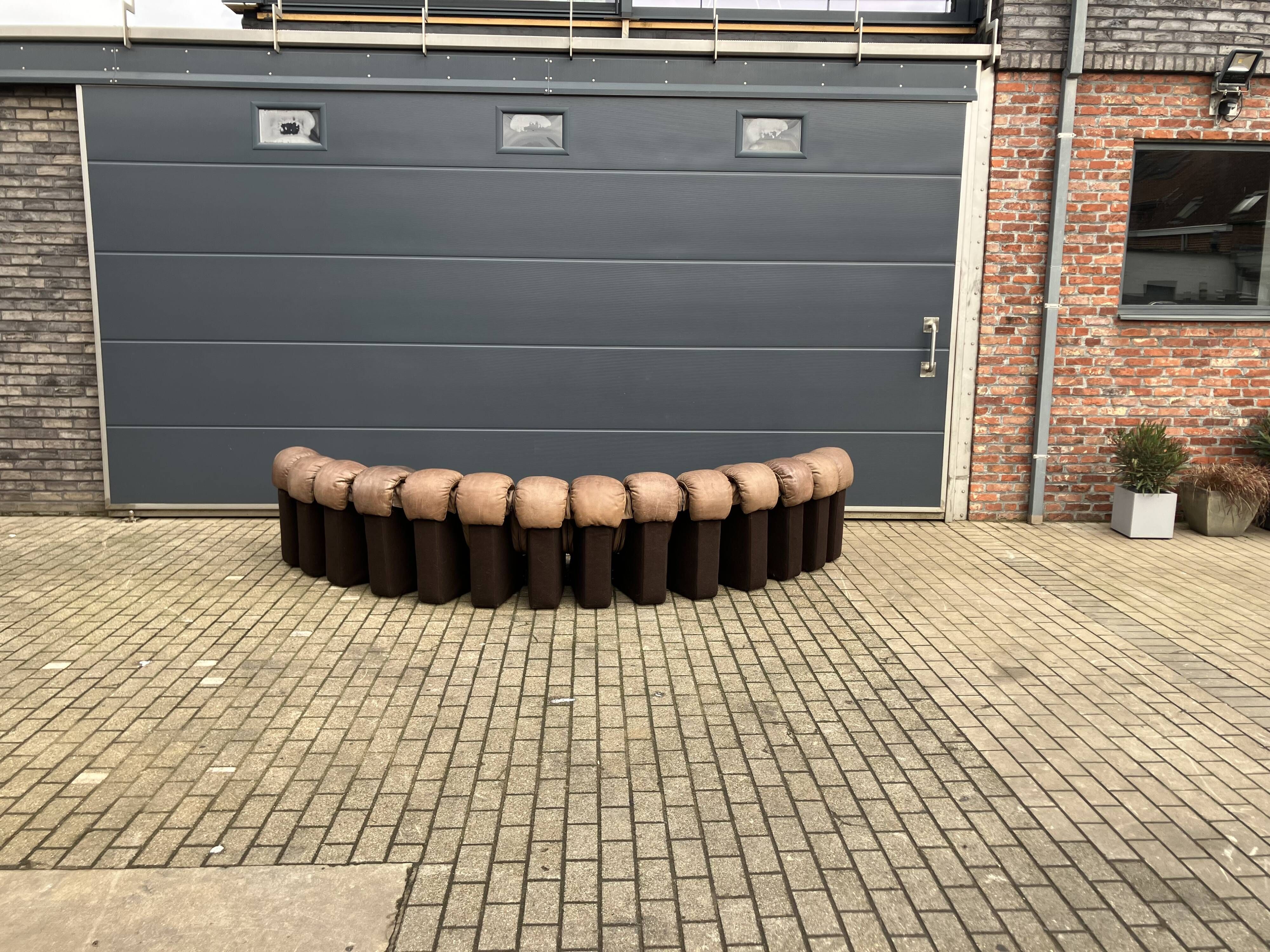 De Sede Ds600 Snake Tatzelwurm, 14 elements. Origineel in Topstaat!!