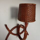 Vintage bamboo wall lamp