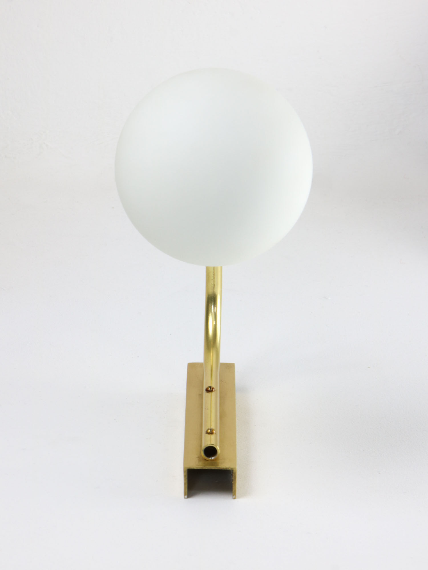 Mid century Italian Golden & Opaline Wall Lamp