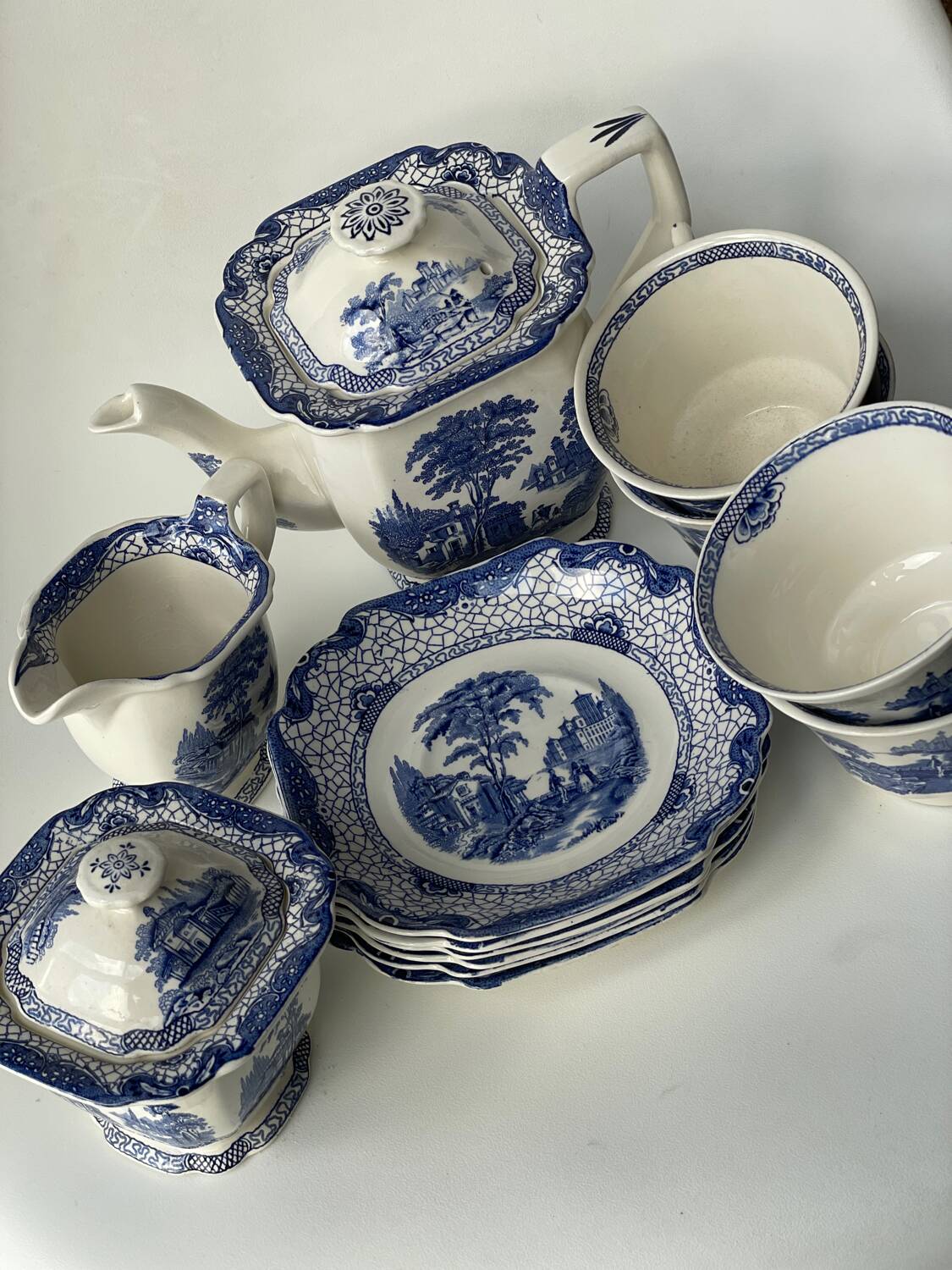 Adams England Landscape Tea Set