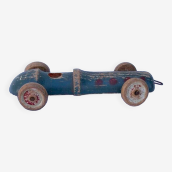 Old wooden racing car