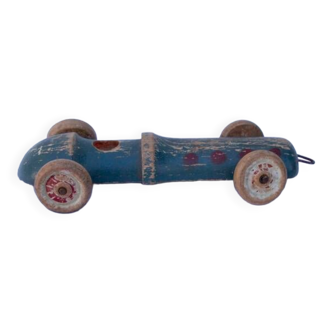 Old wooden racing car