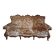 Three-seater canapé in antique style / Louis XV in carved wood.