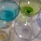 5 coupes à champagne de couleurs
