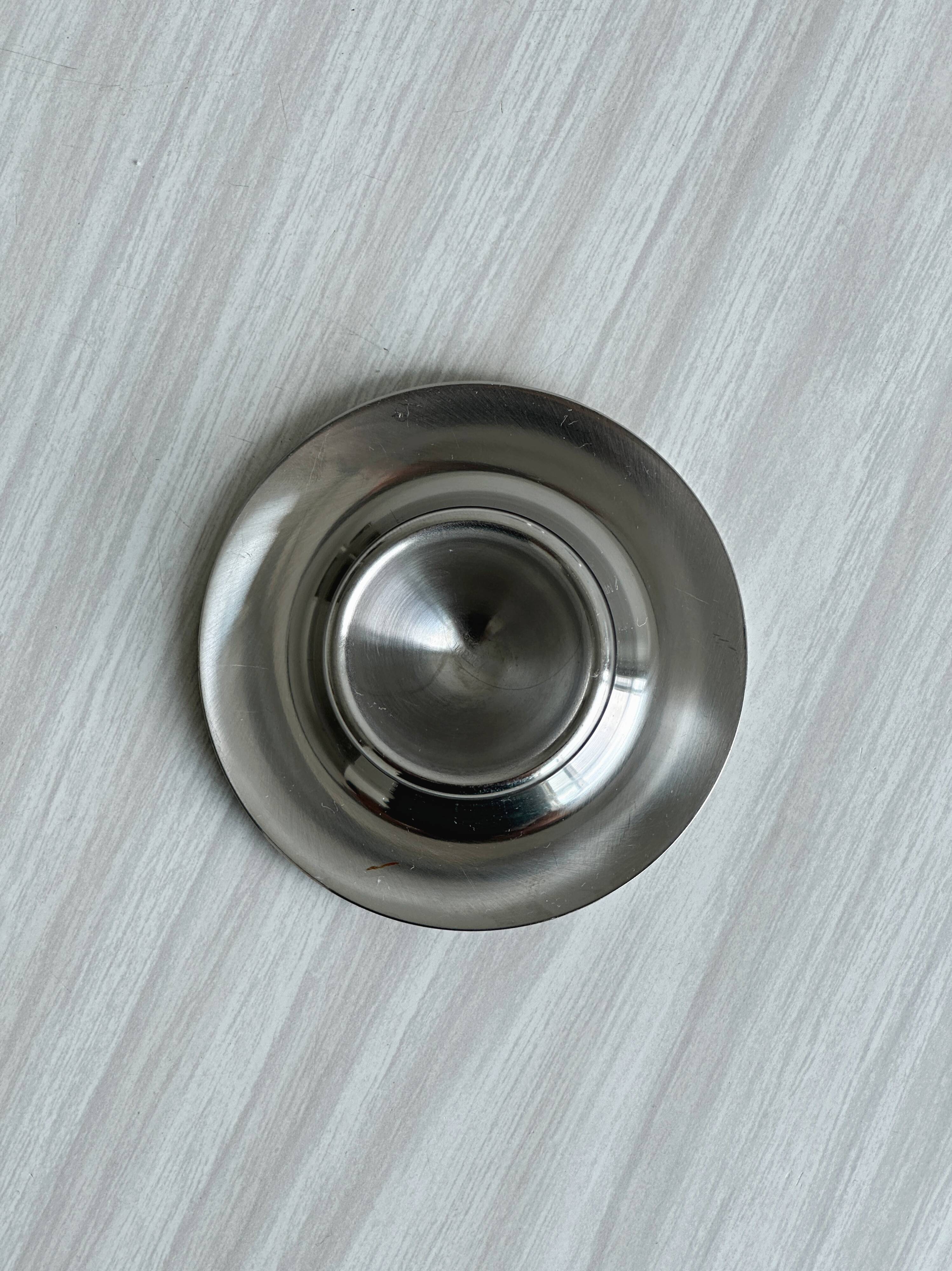 Lot de 4 coquetiers en inox brossé