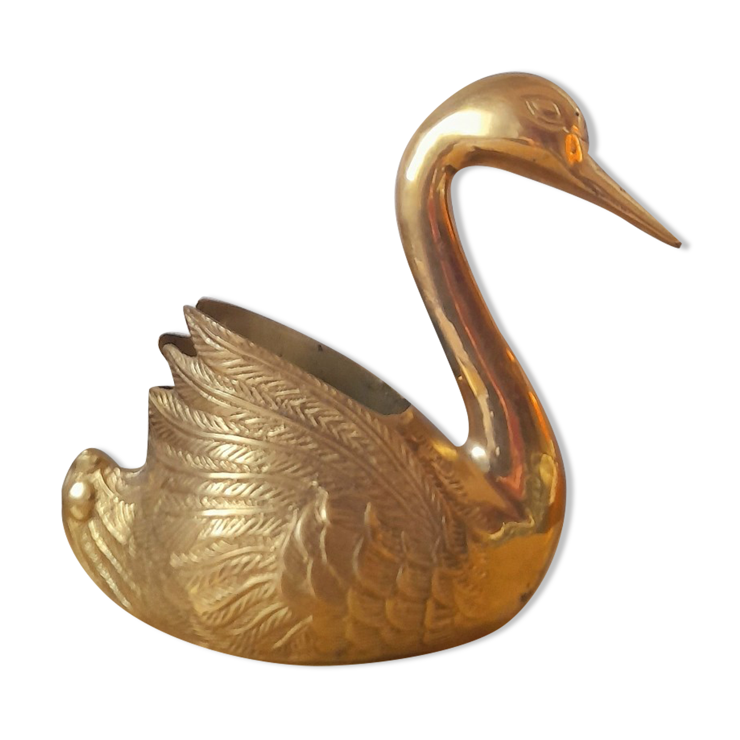 Brass swan 70s