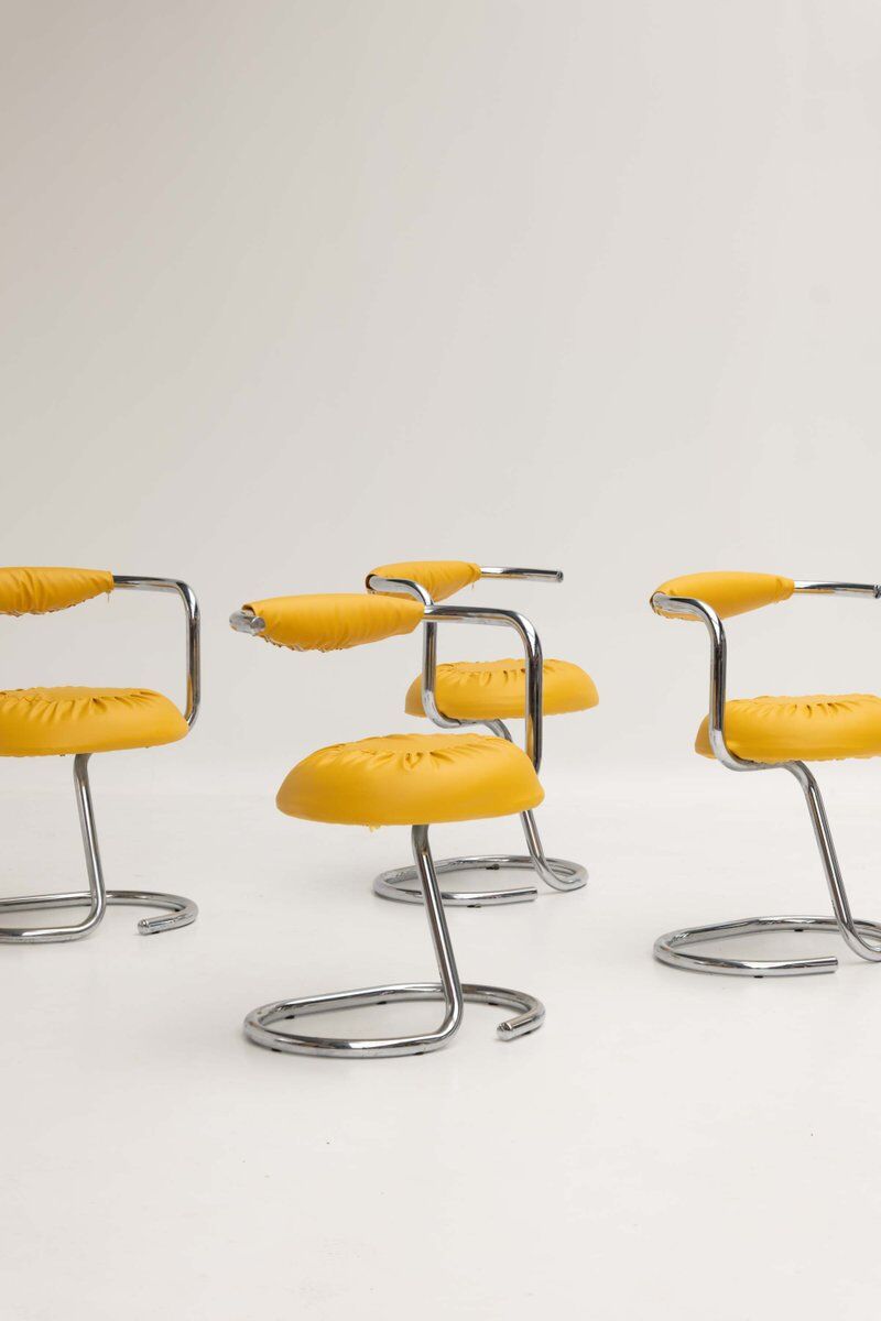 Cobra chairs by Giotto Stoppino, 1970s, Set of 4