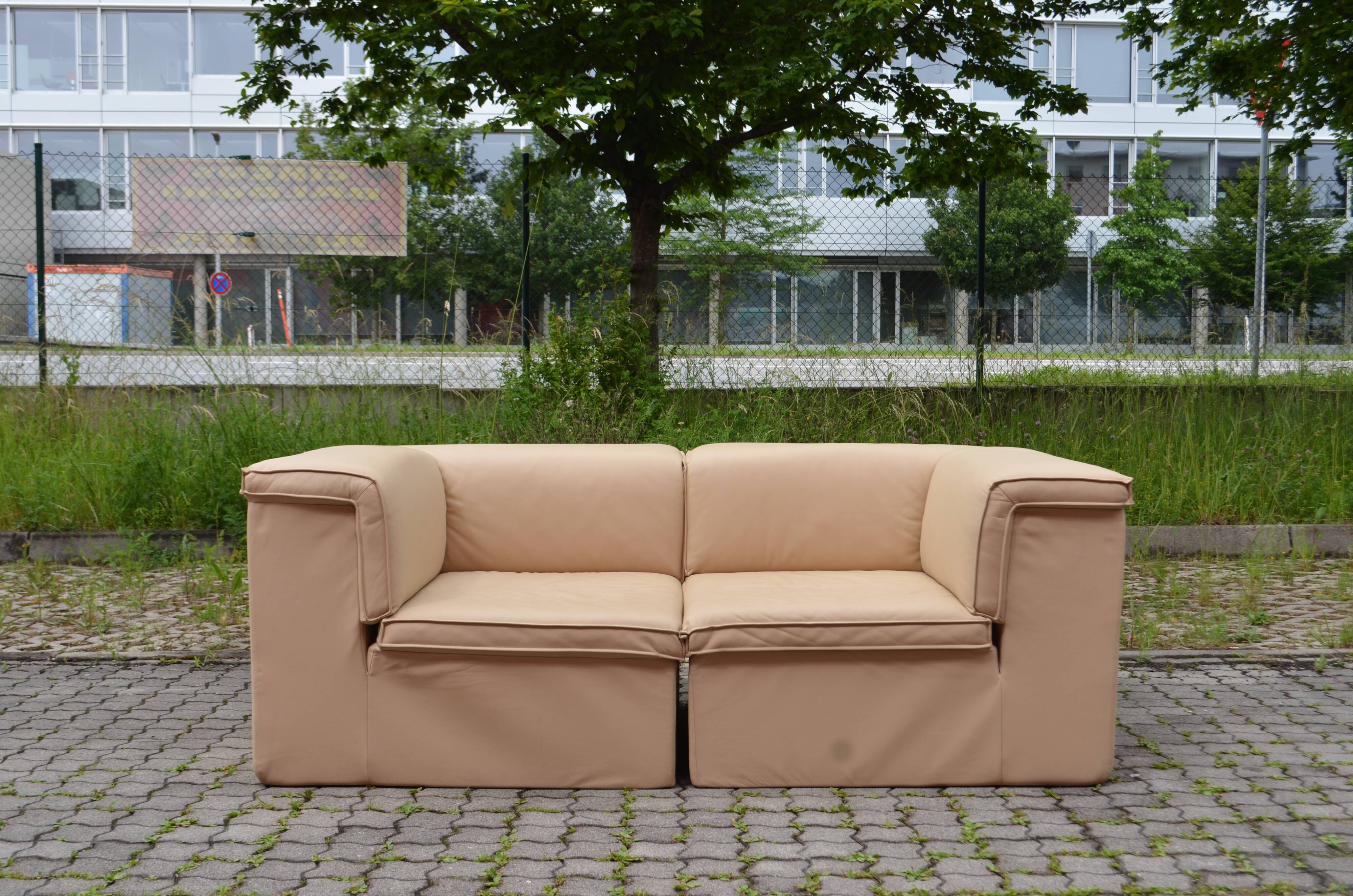 Modular Lübke Quattro Q System Leather Sofa