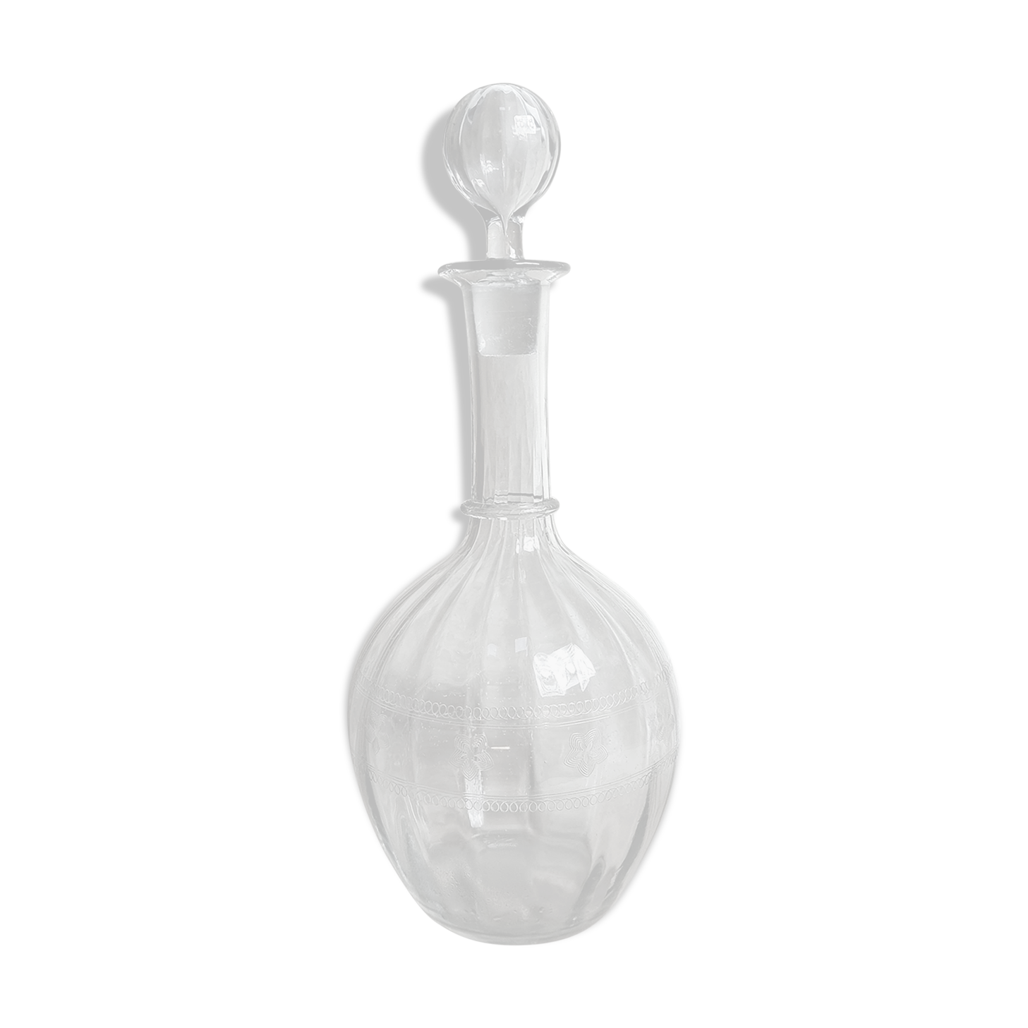 Lorraine crystal wine decanter with decoration