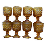 Verres à pied ambrés style médiéval