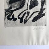 Nicole quétin, the night, c. 1990. etching signed in pencil