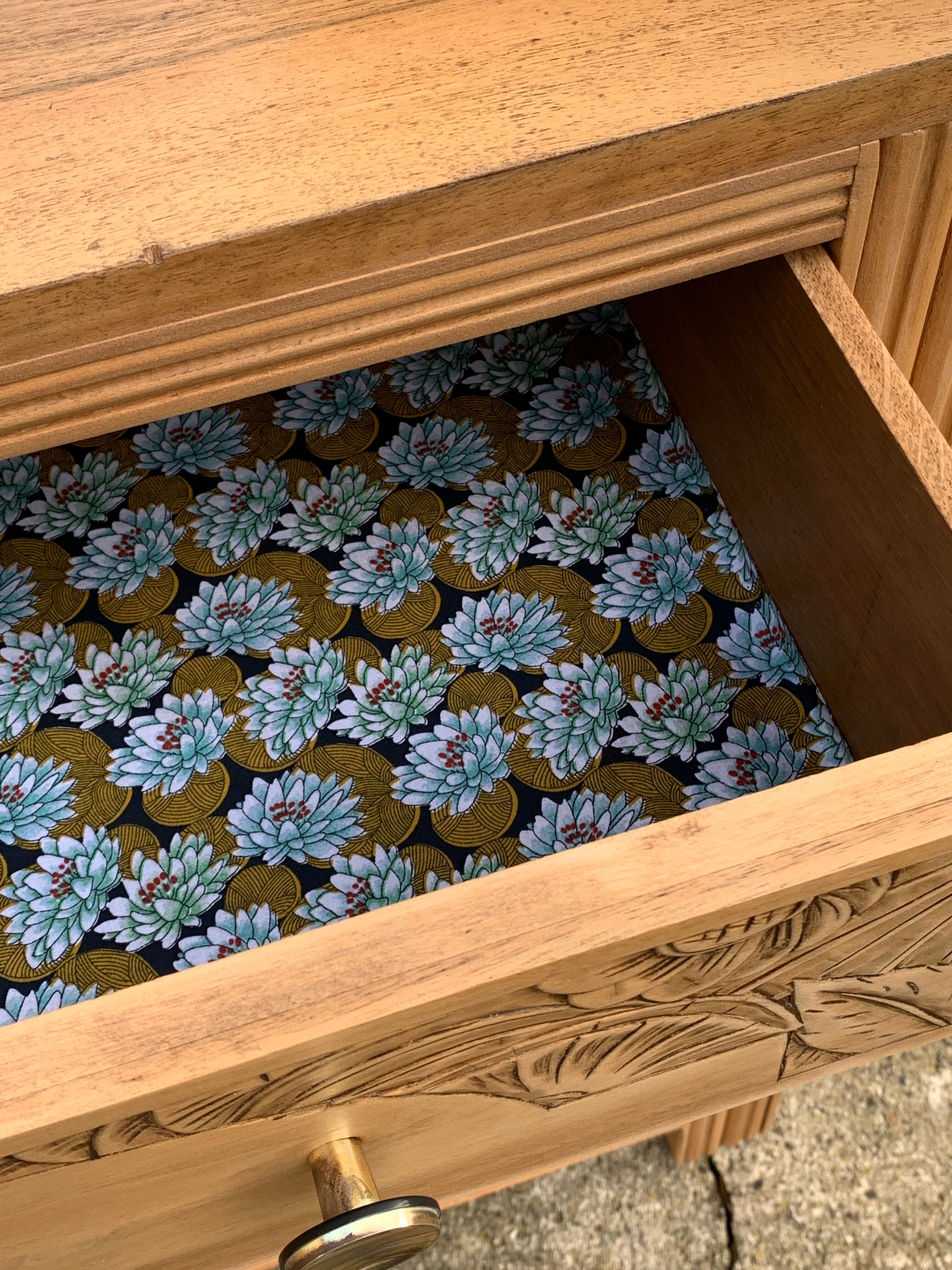 Art Deco chest of drawers Blond walnut 1930