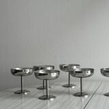 6 coupelles sur pied en inox style Letang Remy