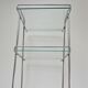 Chrome metal glass saddle shelf magazine rack 70s