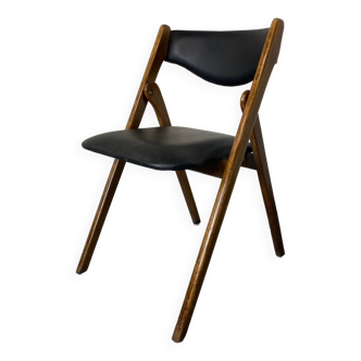 Scandinavian Danish Style Norquist Walnut Folding Desk Chair, 1950s