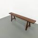 Restored solid walnut bench — 1950s