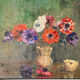 Tableau fleurs -  50x 58cm